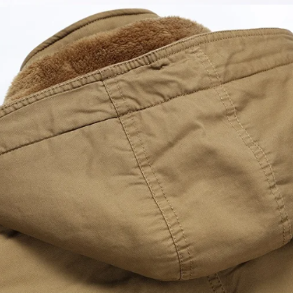 מעיל חורף אלגנטי עם ריפוד כותנה