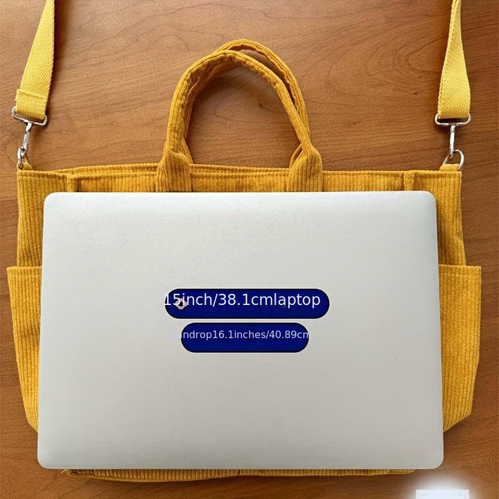 תיק טוט במגע קטיפה עם כיסים