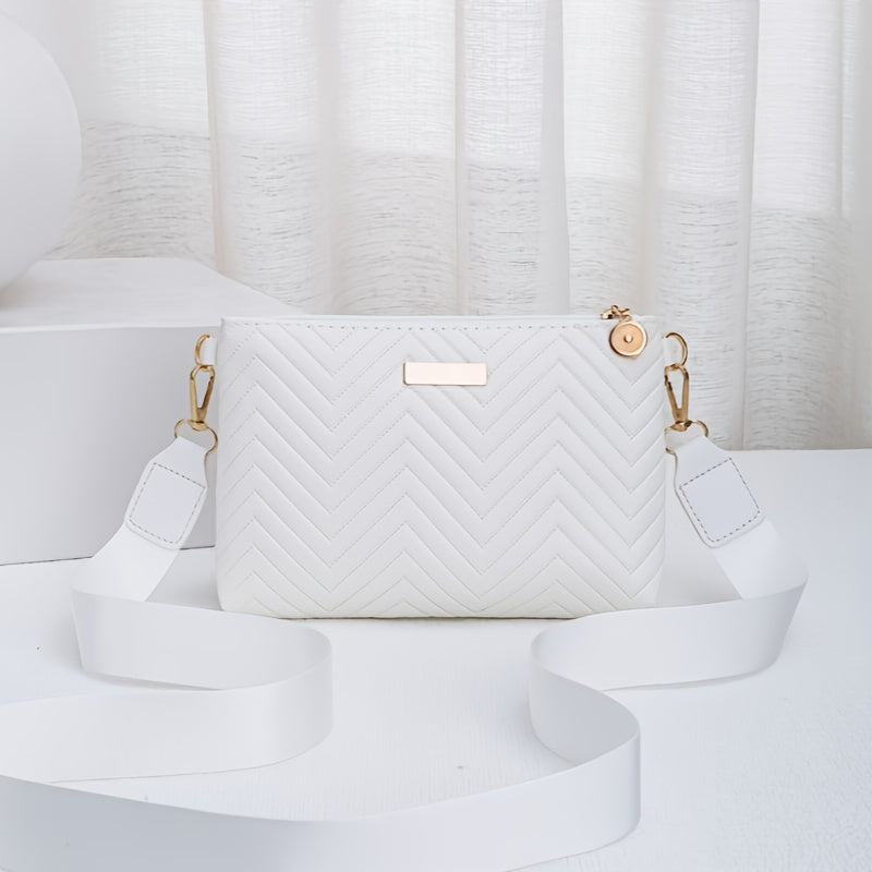 תיק כתף/תיק צד אופנתי עם פסים