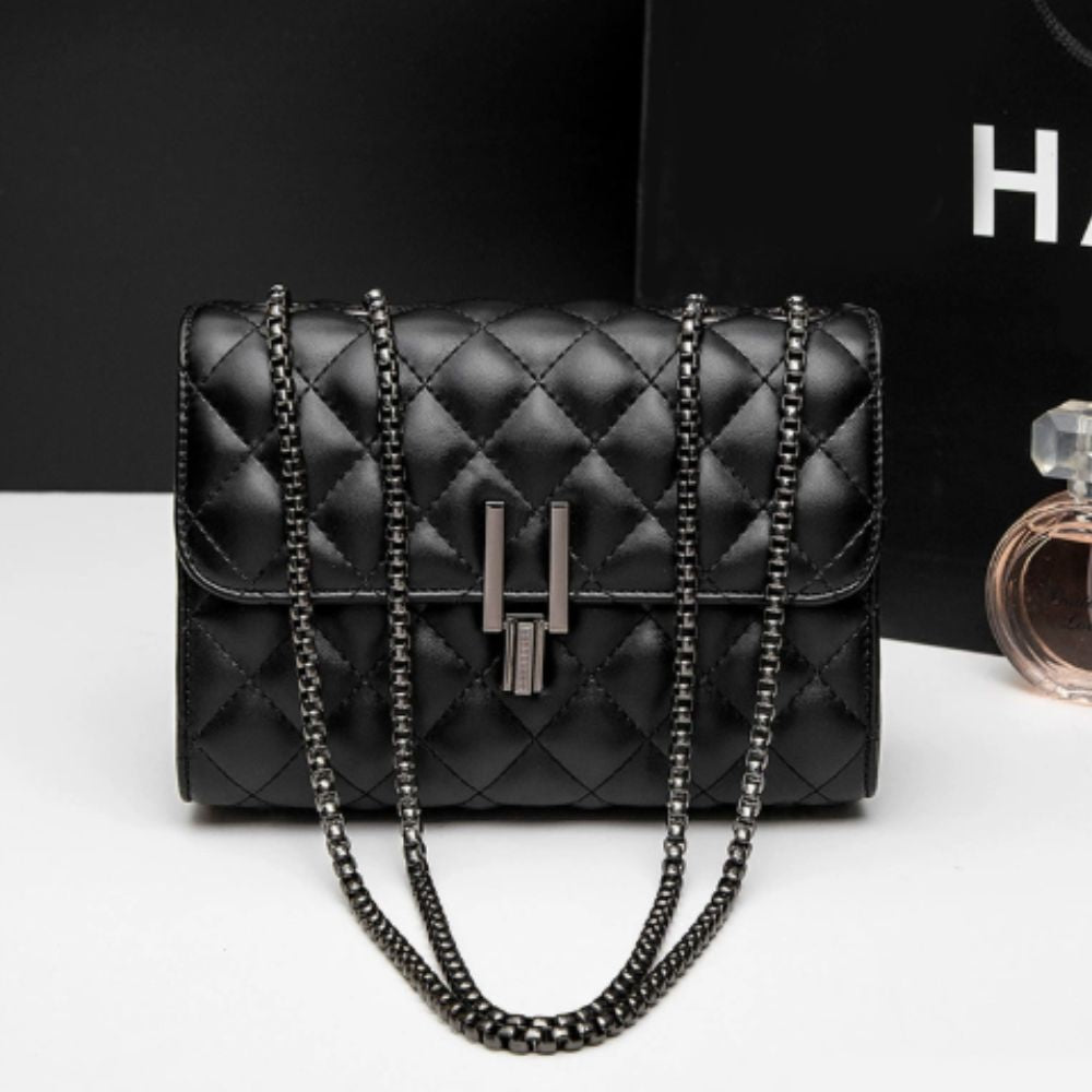 תיק צד מיני טארטן אלגנטי שחור