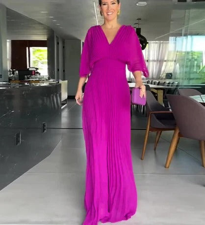 OLIVIA שמלה קלאסית מקופלת