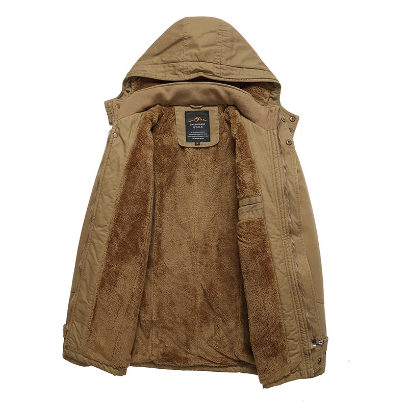 מעיל חורף אלגנטי עם ריפוד כותנה