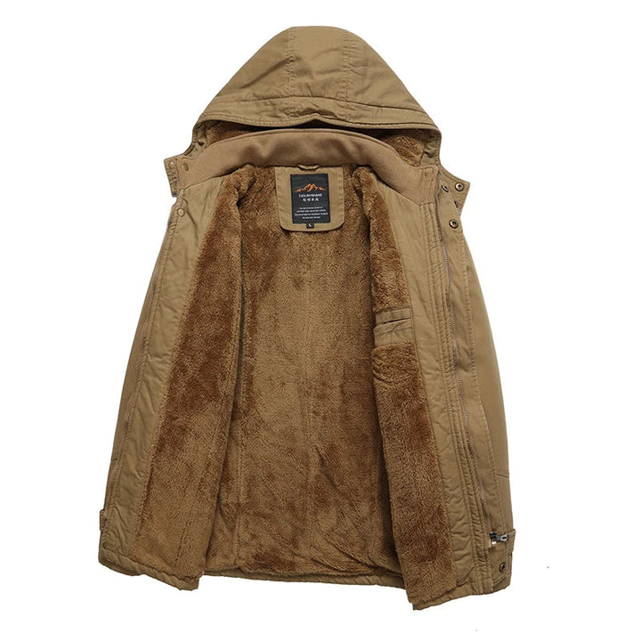 מעיל חורף אלגנטי עם ריפוד כותנה