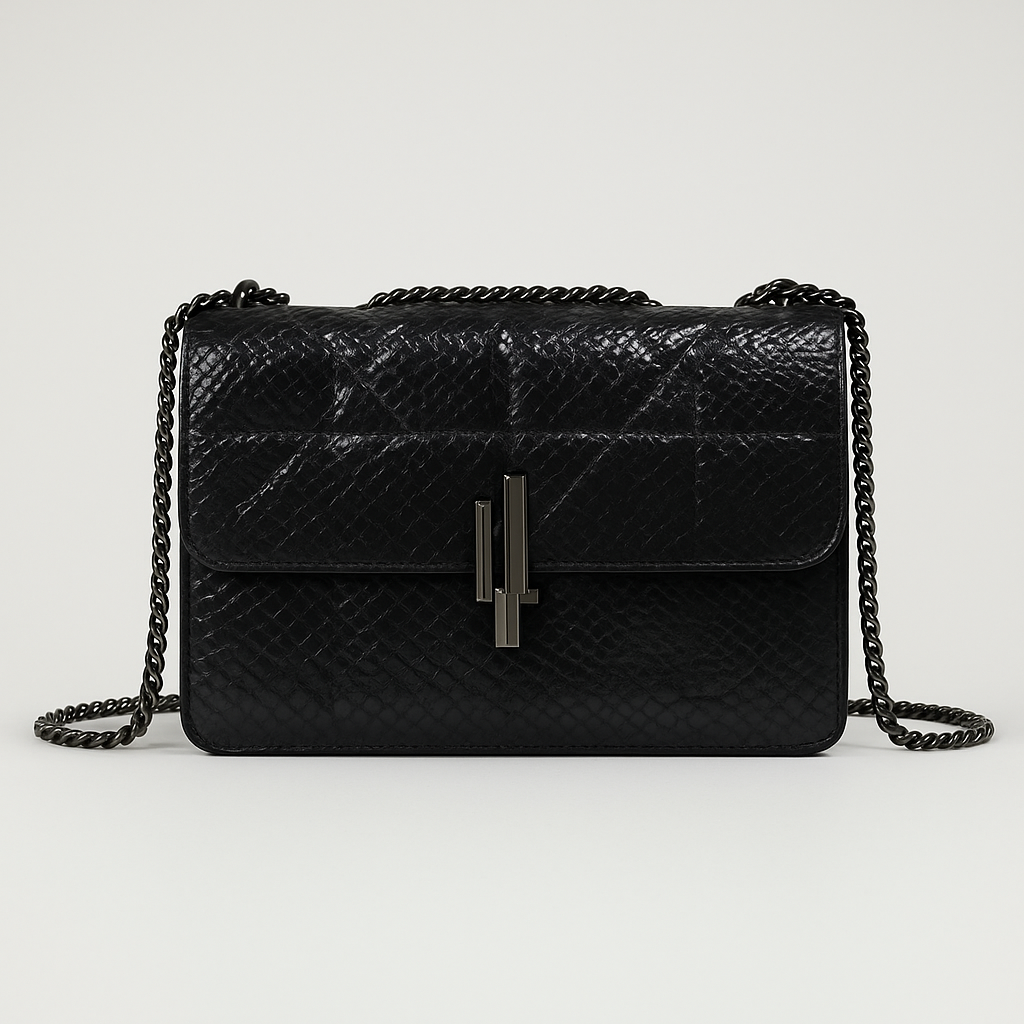 תיק צד מיני טארטן אלגנטי שחור