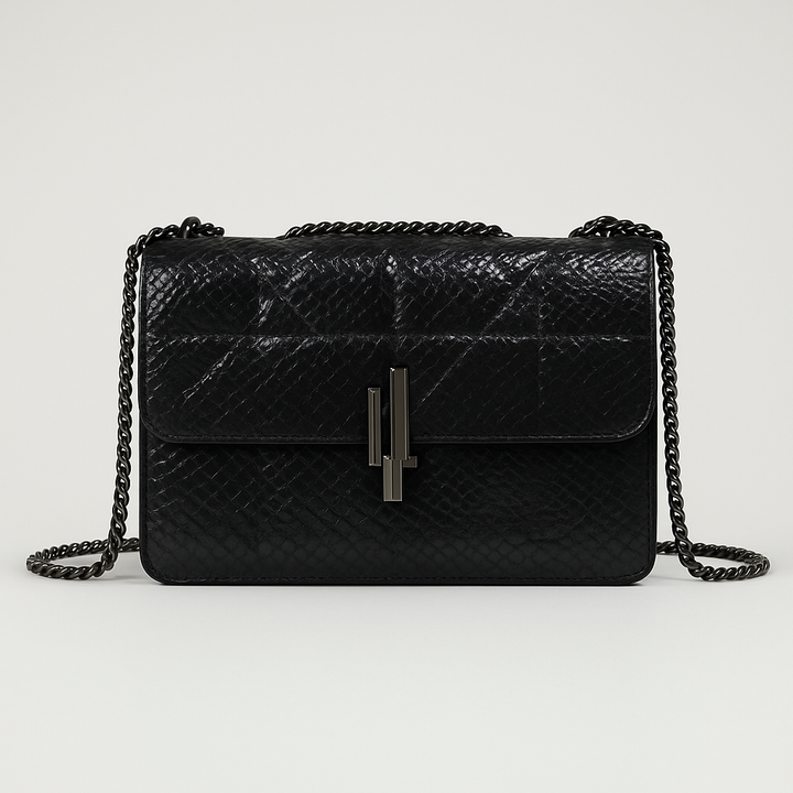 תיק צד מיני טארטן אלגנטי שחור