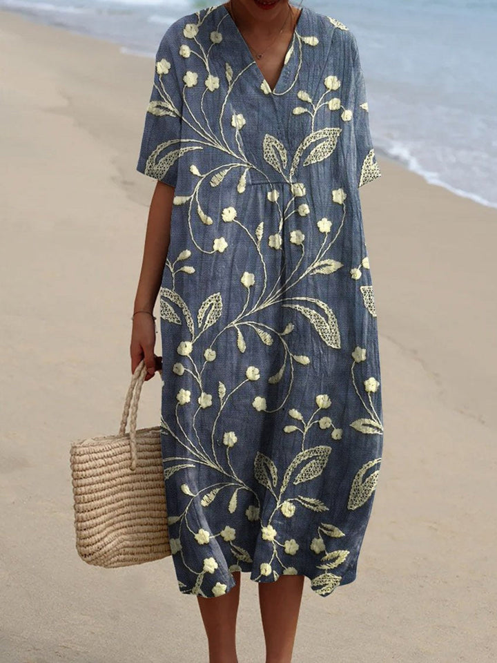 LIEKE שמלת וינטג' עם פרחים – מהדורה מוגבלת