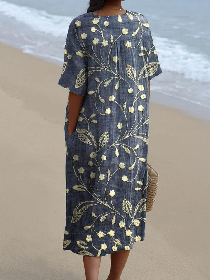 LIEKE שמלת וינטג' עם פרחים – מהדורה מוגבלת