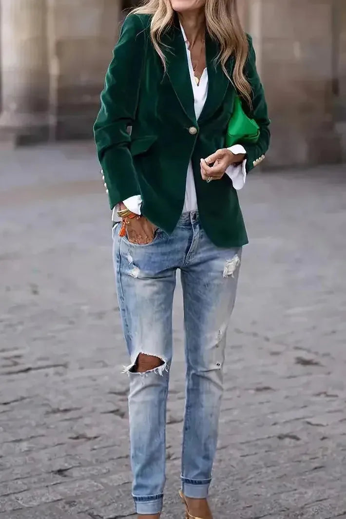 QUISIA | בלייזר אופנתי לוקס