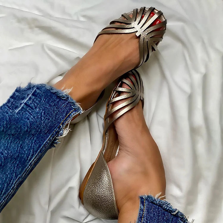 SOFIA נעלי בלרינה עם חוד פתוח – נעליים שיקיות ועכשוויות