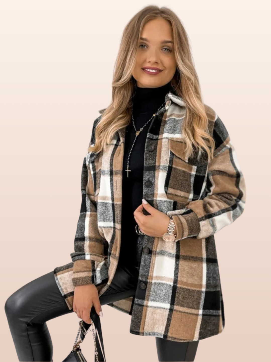 DENISE ג'קט משובץ