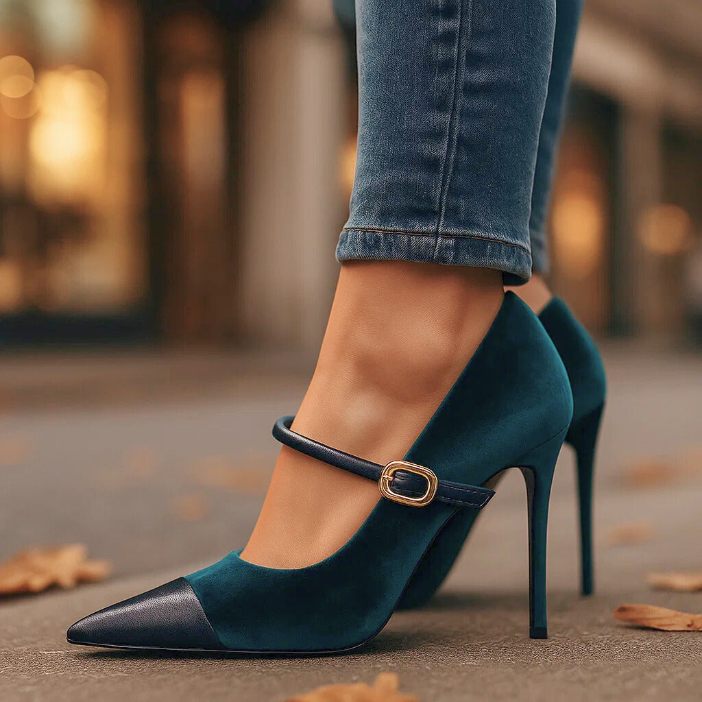 MELORIANE | נעלי עקב אלגנטיות עם רצועה