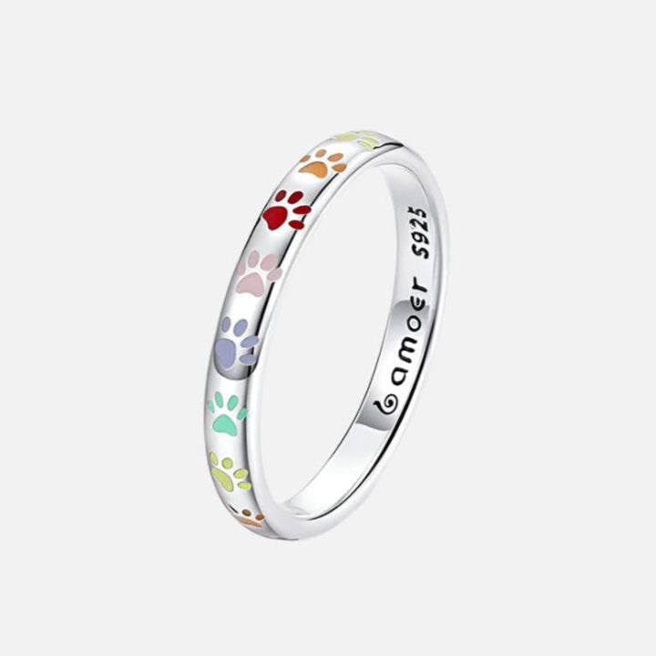 טבעת מכסף סטרלינג בעיצוב דמות כף רגל