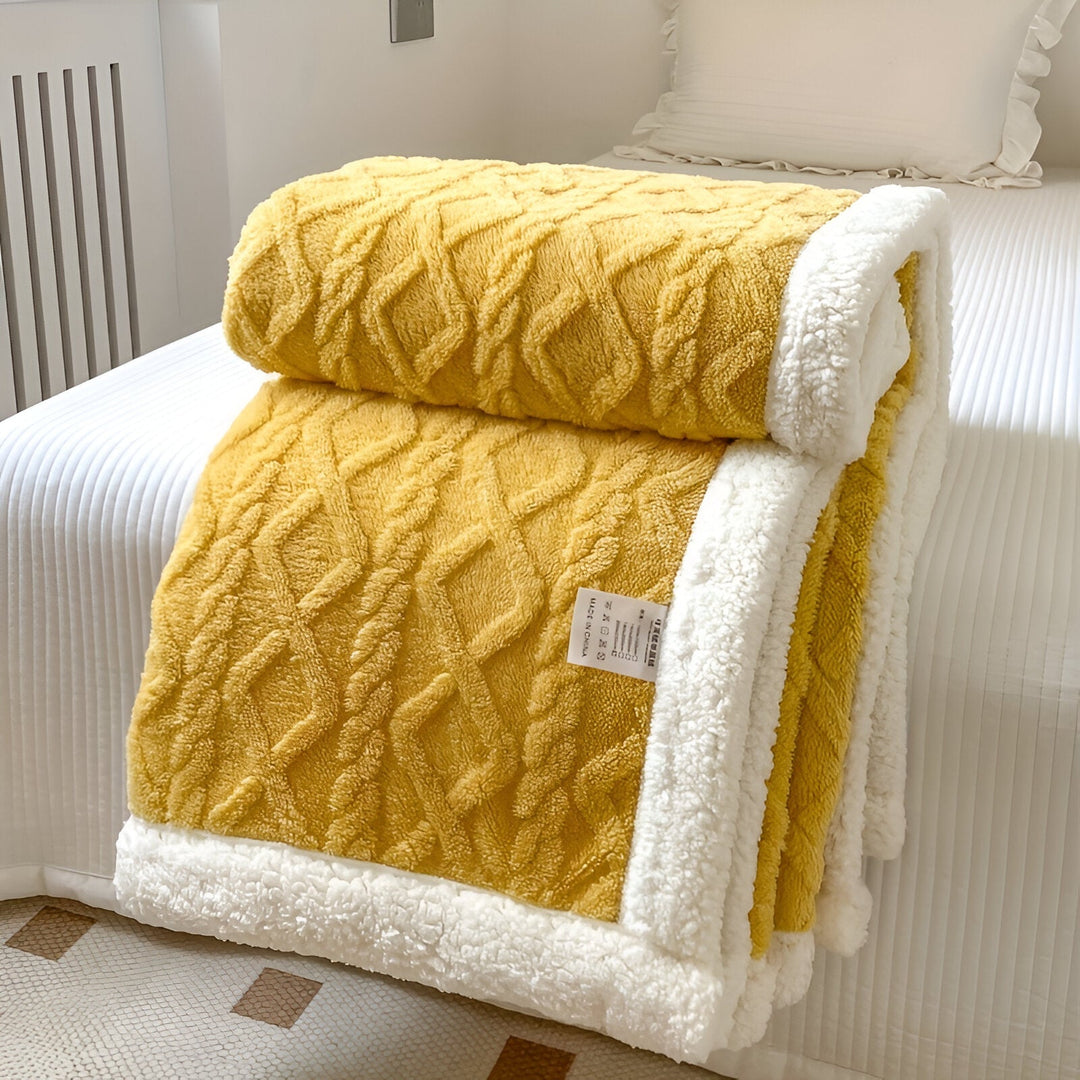 SABINA שמיכת פליז דו-צדדית