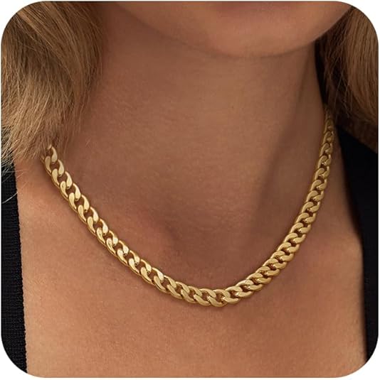 CAVARO | 18K שרשרת קובנית עבה מזהב