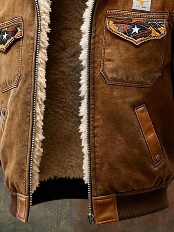 WALT ז'קט רטרו מעור