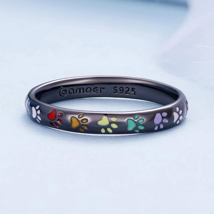 טבעת מכסף סטרלינג בעיצוב דמות כף רגל