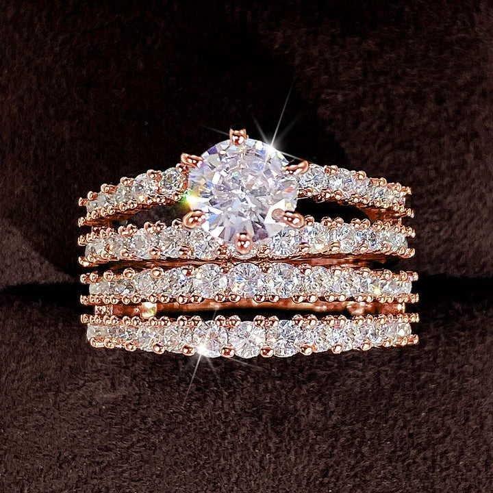 חבילה זוגית של טבעות עם זירקוניה