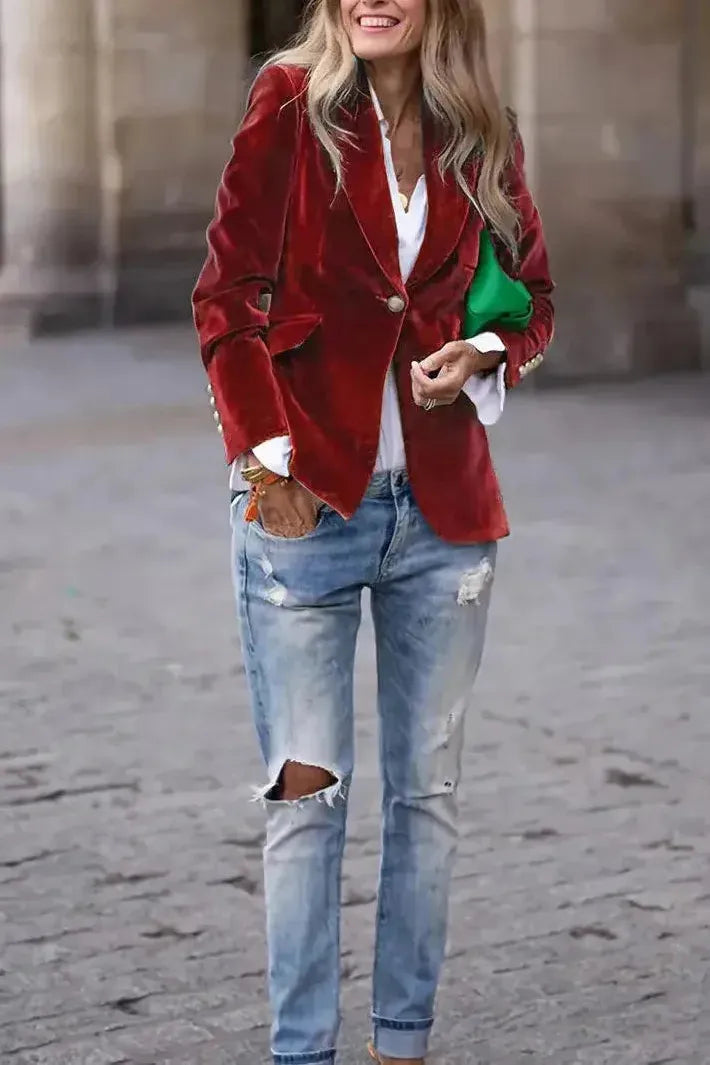 QUISIA | בלייזר אופנתי לוקס