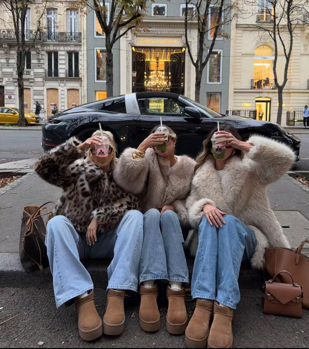 GISELE | מעיל מפרווה סינתטית