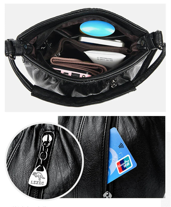 NOORA תיק יד עם שכבות רבות