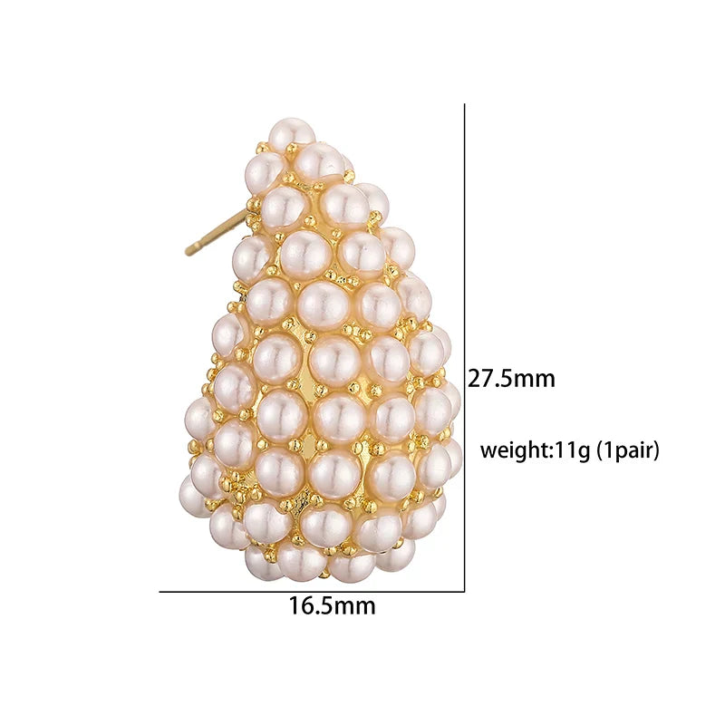 עגילי פנינים קלאסיים