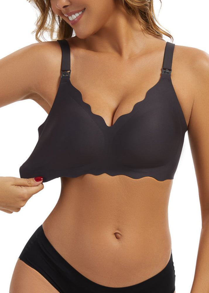 סופטווייב בגד ים מלא ללא קשת לאמה - שחור-אפור