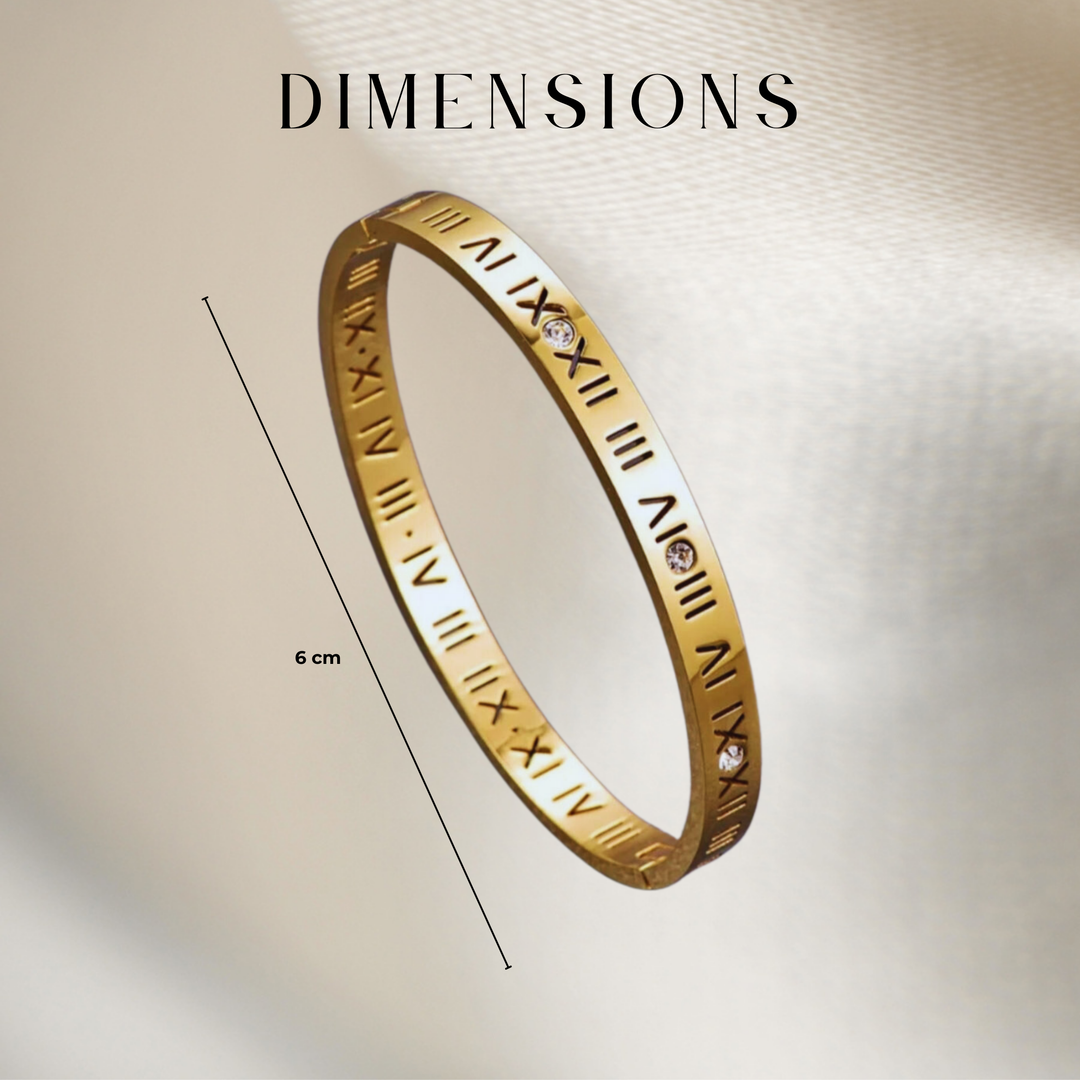 צמיד טיטניום עם מספרים רומאיים