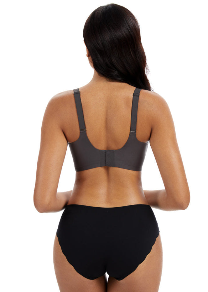 V-Mesh Comfort חזיית בראל ללא חוטים - שחור-אפור