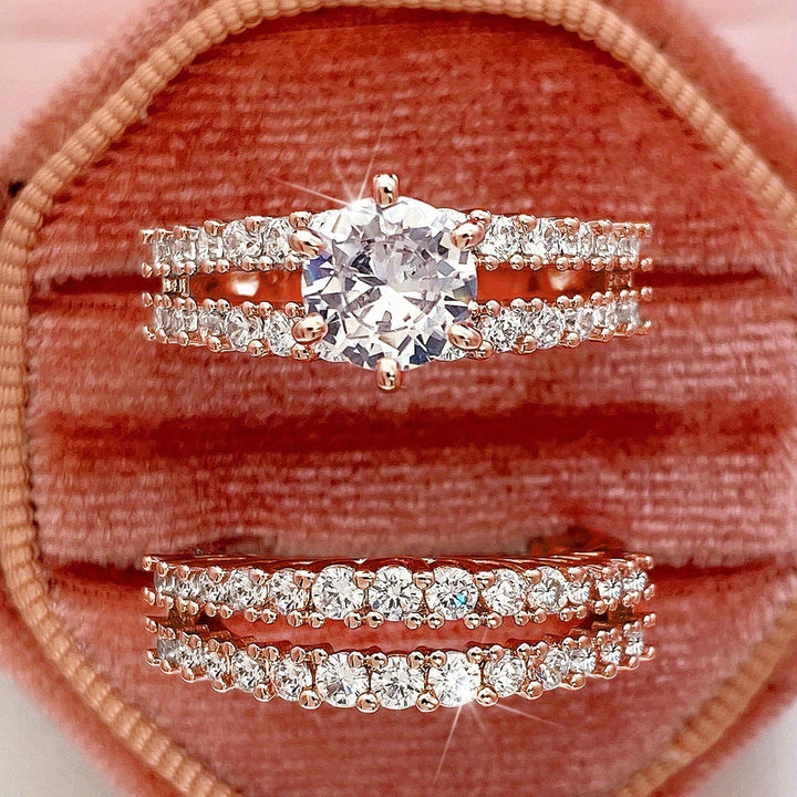 חבילה זוגית של טבעות עם זירקוניה