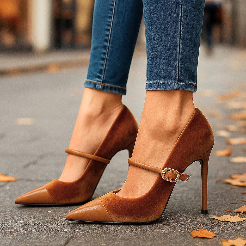 MELORIANE | נעלי עקב אלגנטיות עם רצועה