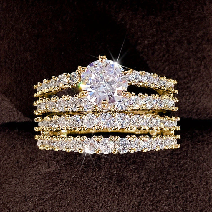 חבילה זוגית של טבעות עם זירקוניה