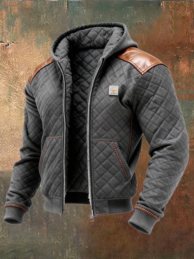 AYRTON מעיל עור עם ריפוד ורוכסן