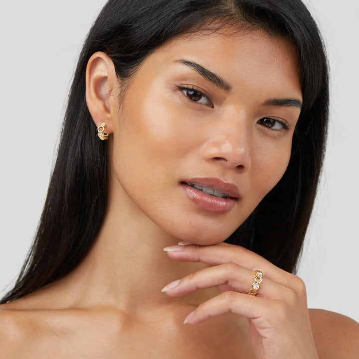 אבהיל - טבעת מזהב וקריסטל