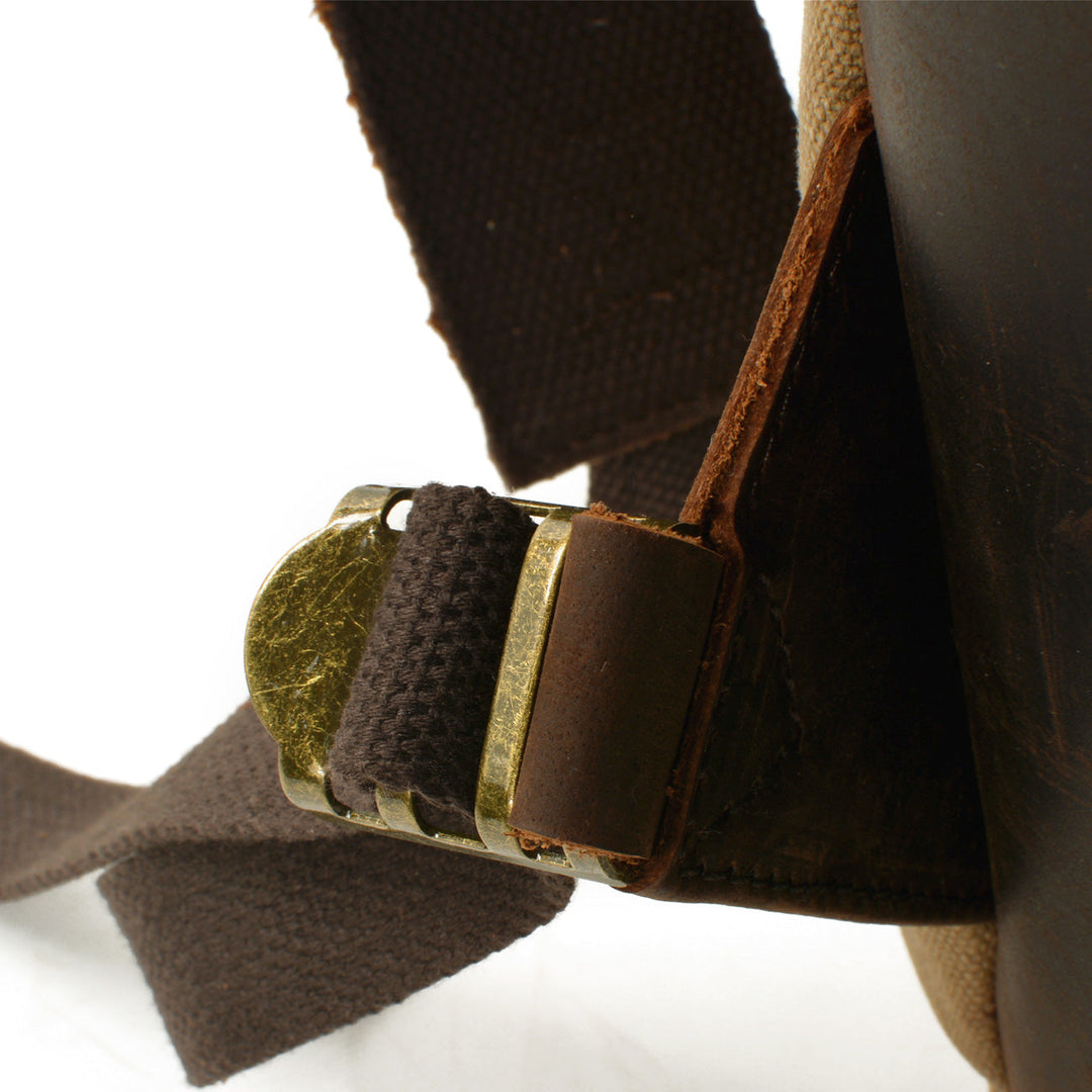 PORTO תיק גב קנבס וינטג'